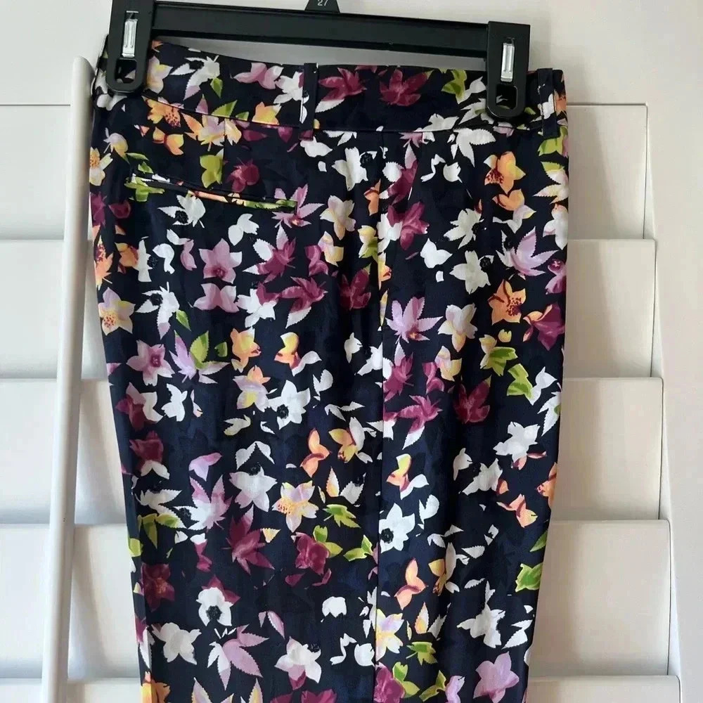 EQUIPMENT FEMME NWT Silk Florence Print Side Slit Trousers Pants - Picture 8 of 10